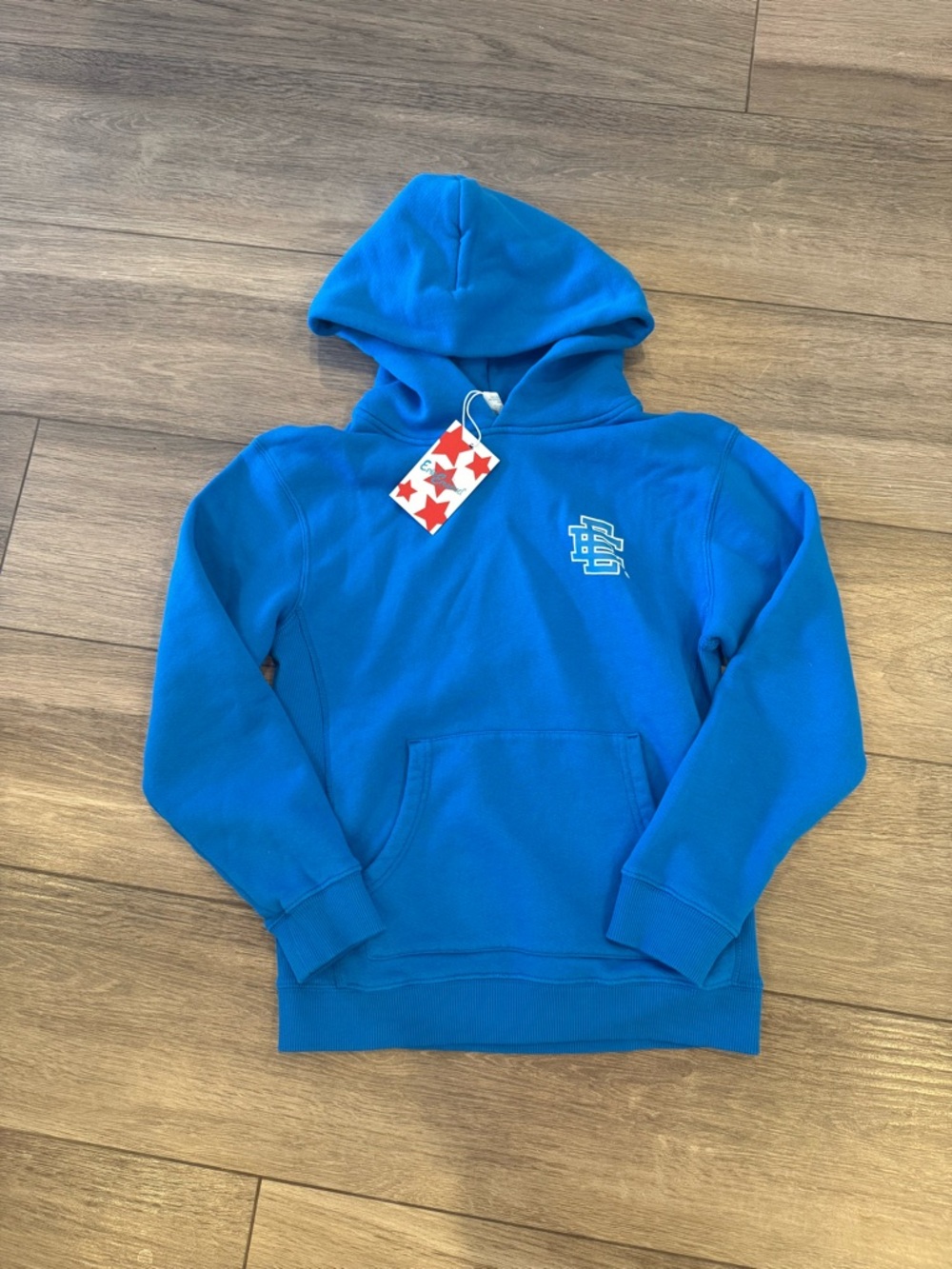 Eric Emanuel Blue Hooded Sweatshirt with Logo